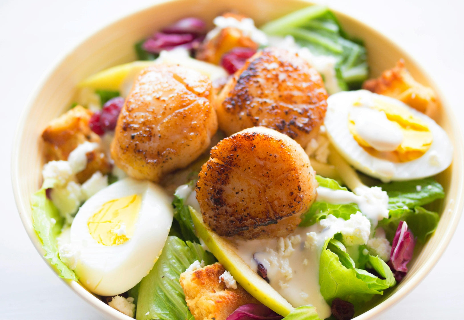Love On A Plate: Ayurvedic Seared Scallops With Braised Lettuce Recipe
