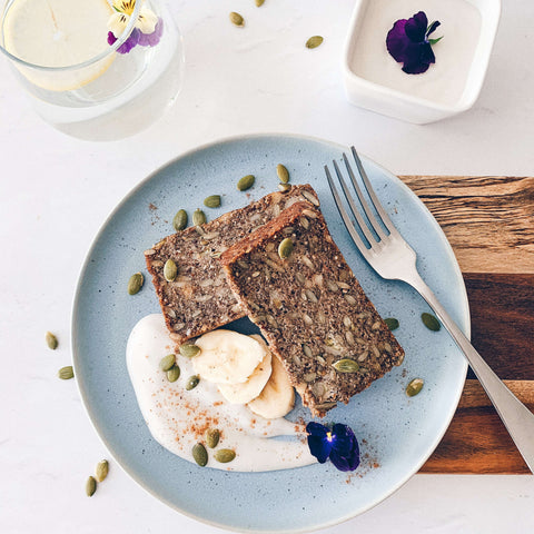 Superfood Banana Bread with Coconut Yoghurt