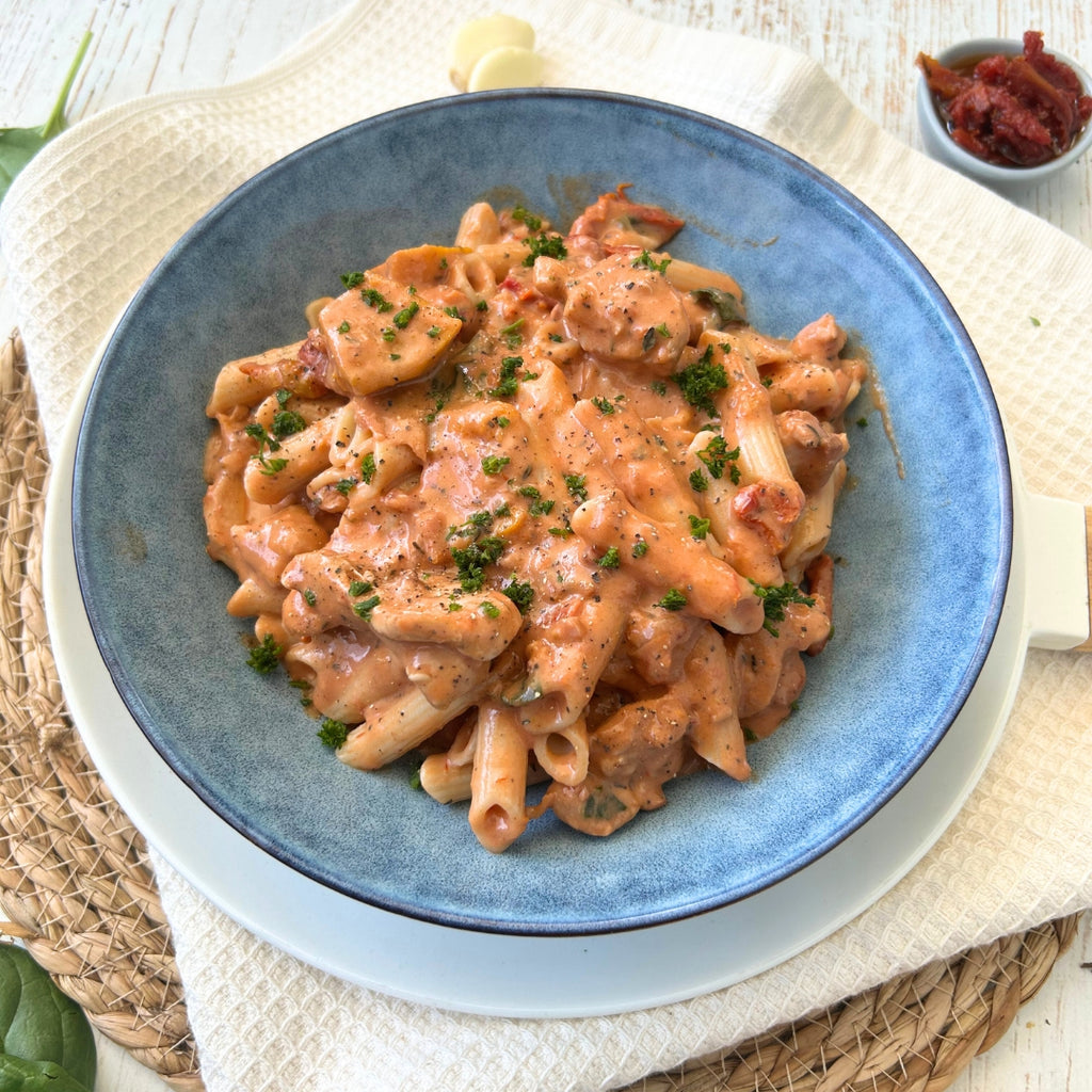 Creamy Chicken And S'Dried Tomato Pasta With Pumpkin