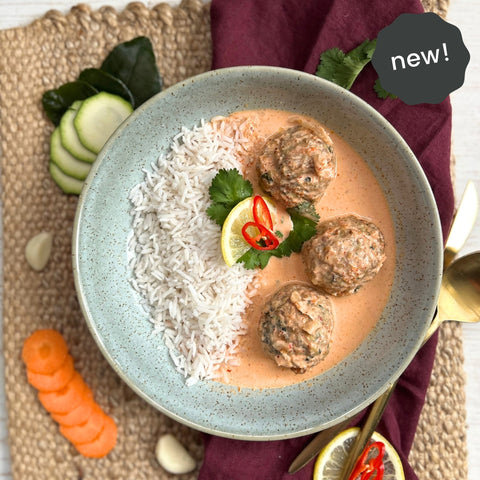 Thai Red Curry Chicken Meatballs
