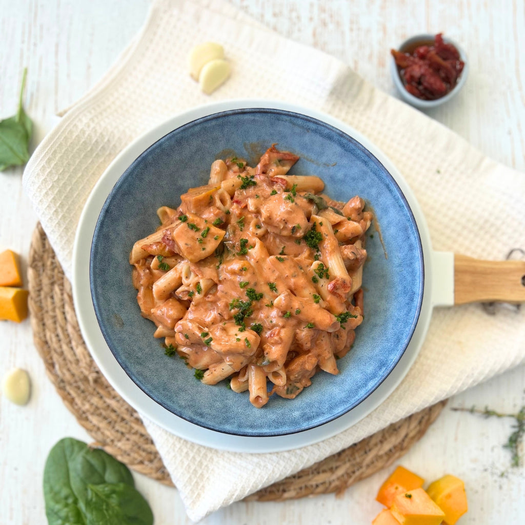 Creamy Chicken And S'Dried Tomato Pasta With Pumpkin