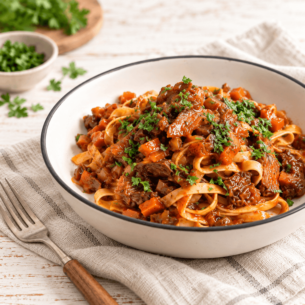 Beef Cheek Ragu on Fettuccine