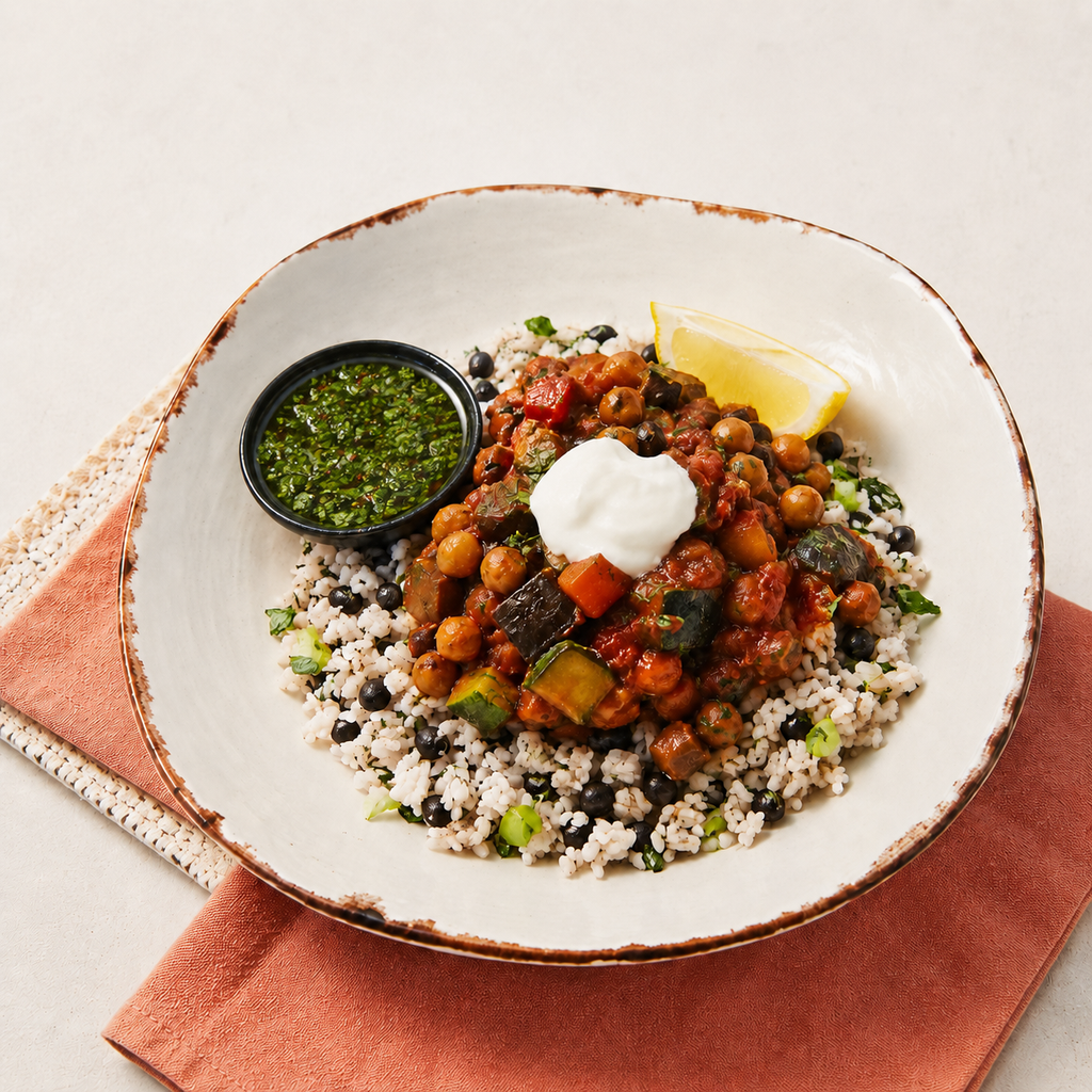 Greek Style Slow Cooked Veg & Beans