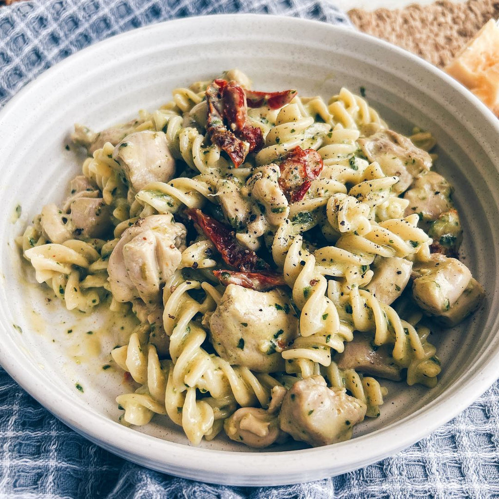 Creamy Chicken and Pesto Pasta
