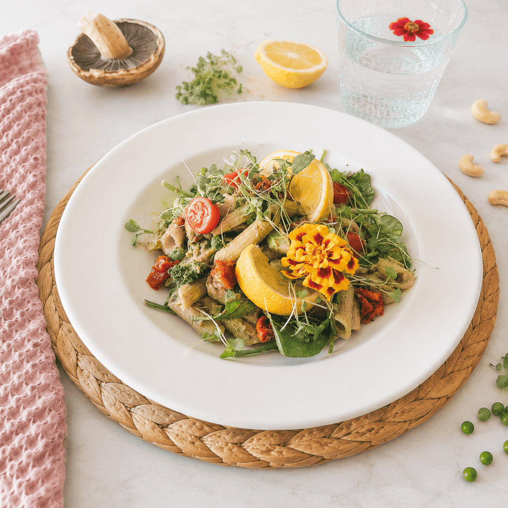 Creamy Lemony Basil Carbonara