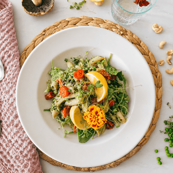 Creamy Lemony Basil Carbonara