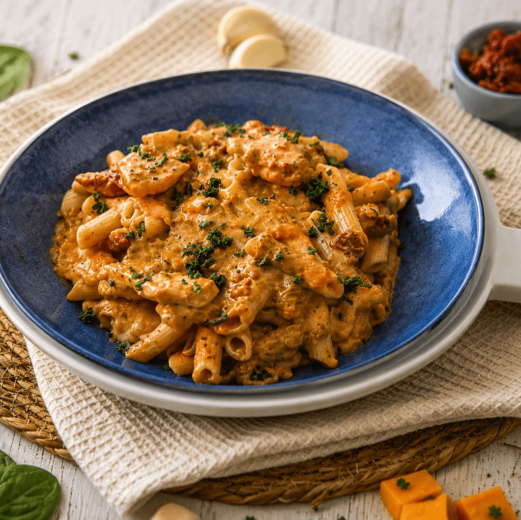 Creamy Pumpkin and Sundried Tomato Pasta