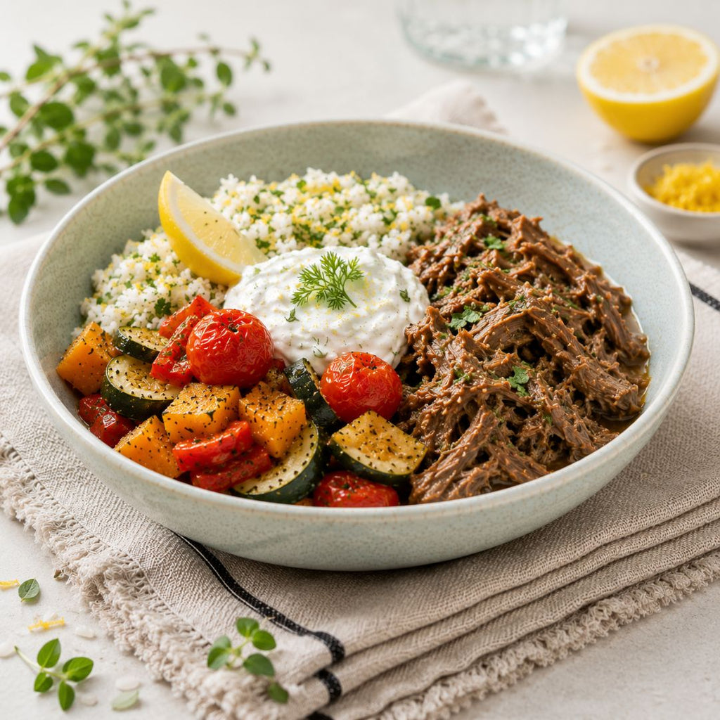 Greek Lamb with Lemon Herb Rice