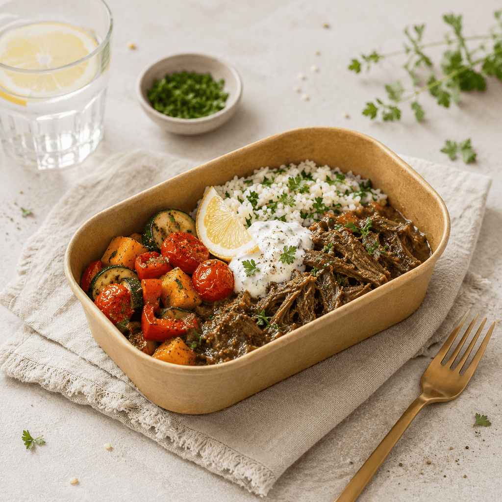 Greek Lamb with Lemon Herb Rice