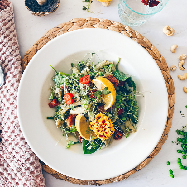 Creamy Lemony Basil Carbonara