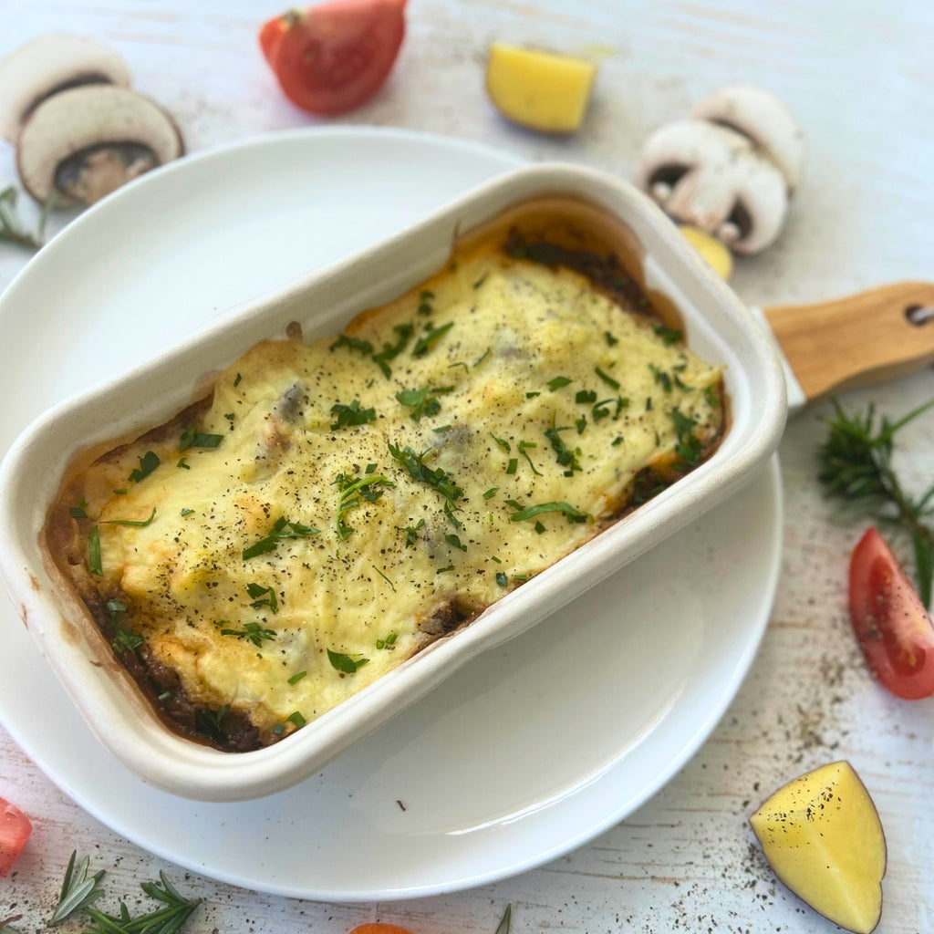 Peppered Steak Pie, Potato Crust