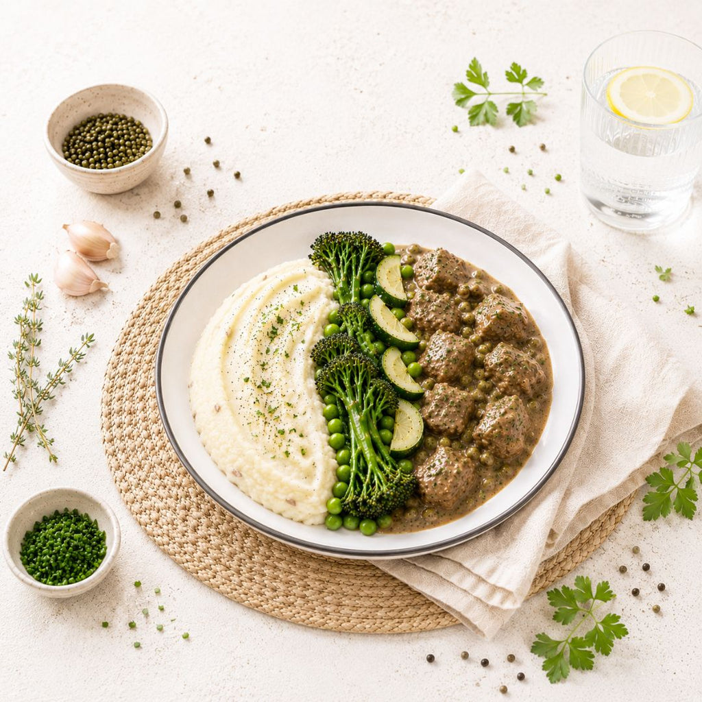 Steak in Peppercorn Sauce