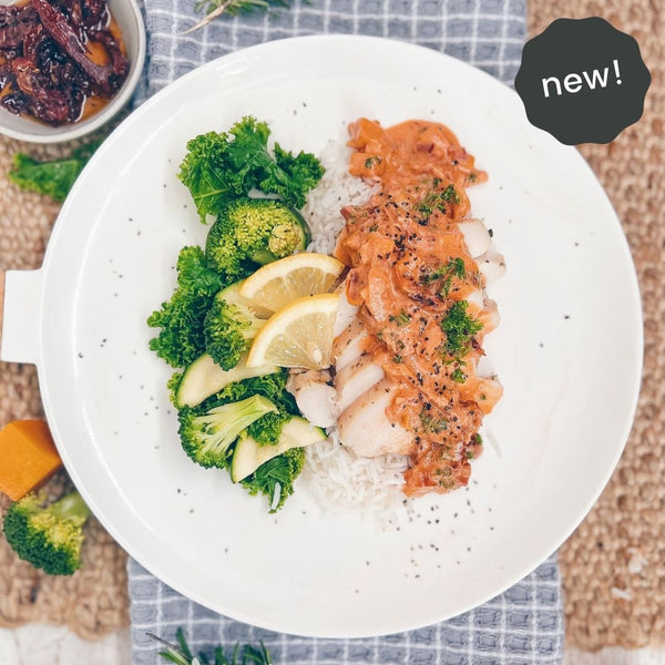 Roast Chicken and Veg With Creamy Sundried Tomato Sauce
