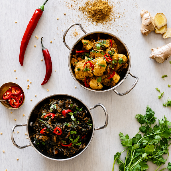 Spinach Curry with Cauliflower and Potato
