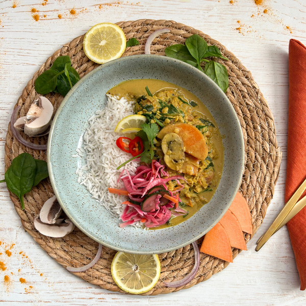 Spinach, Sweet Potato and Lentil Stew