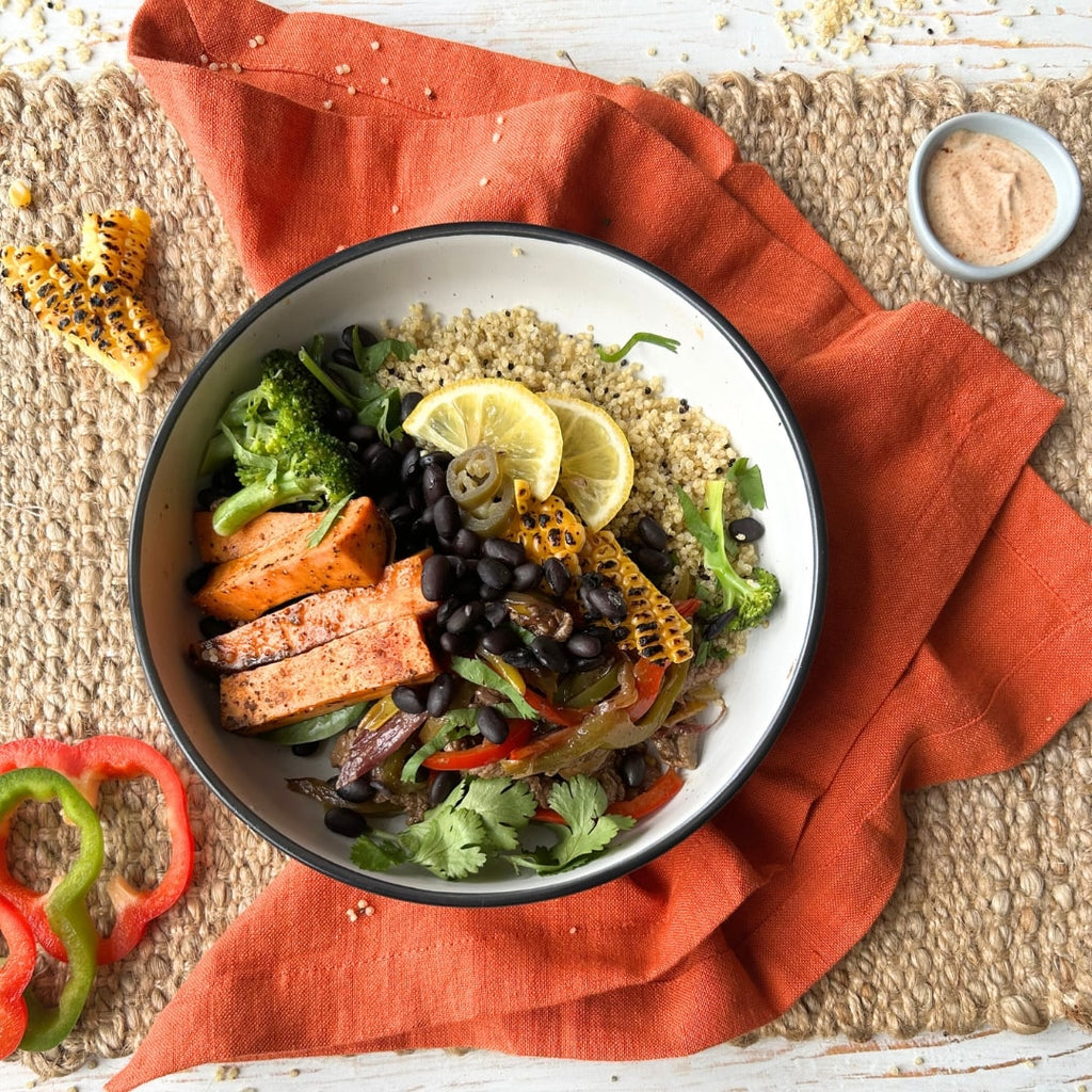 Steak Fajita Bowl With Chipotle Dressing