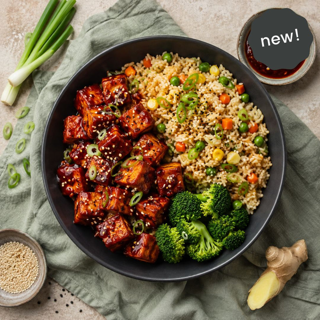 Sticky Korean Tofu and Sesame Fried Rice
