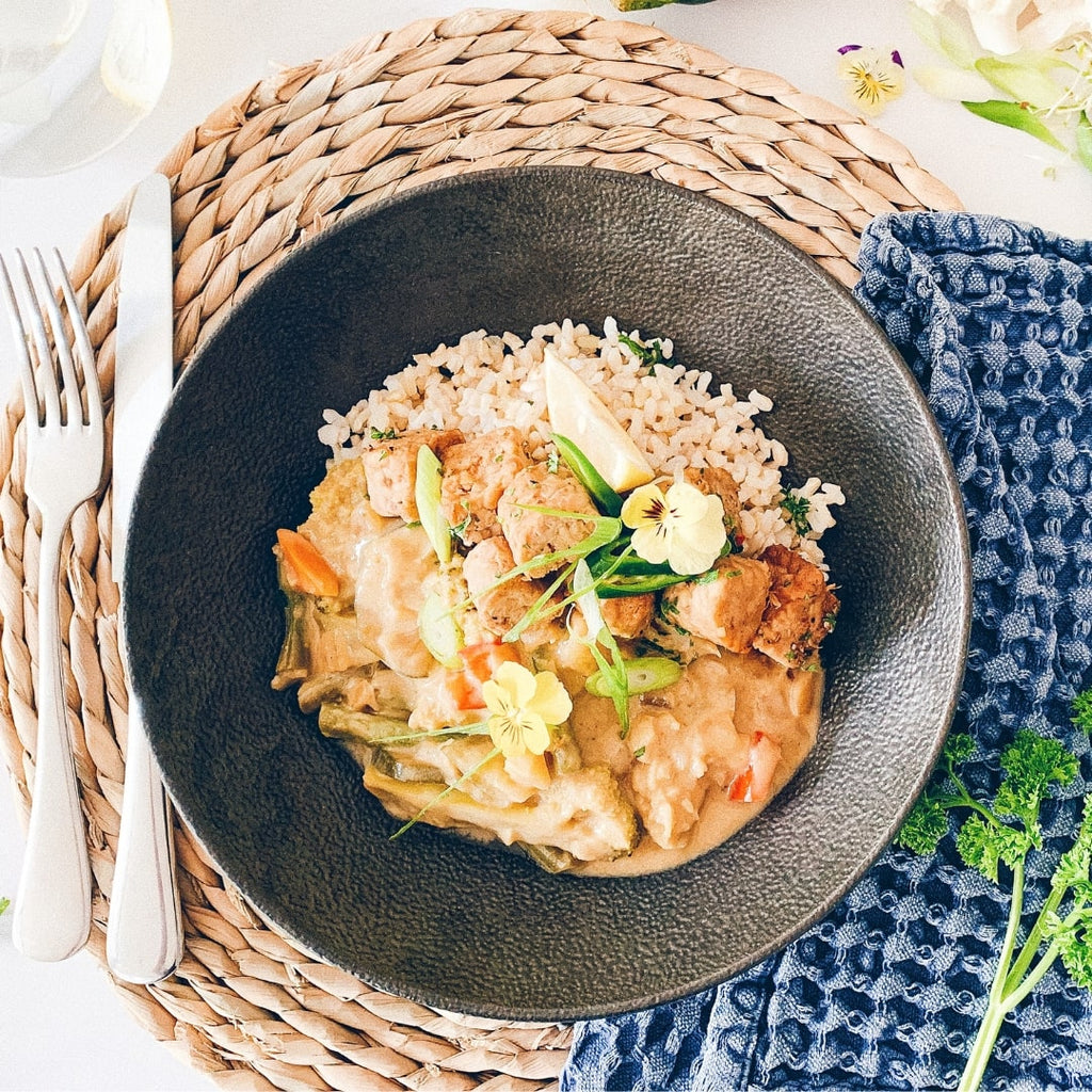 Thai Green Curry with Gingered Tempeh