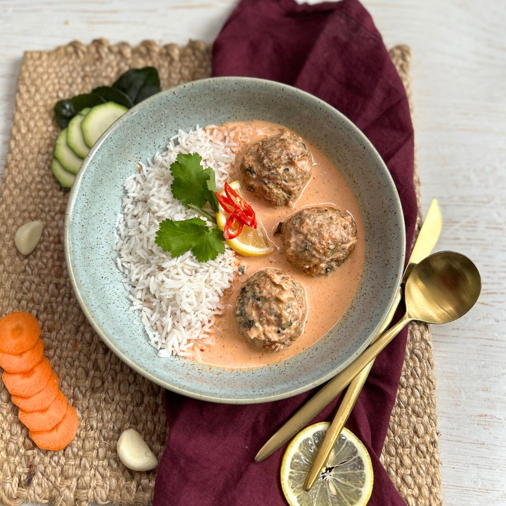 Thai Red Curry Chicken Meatballs