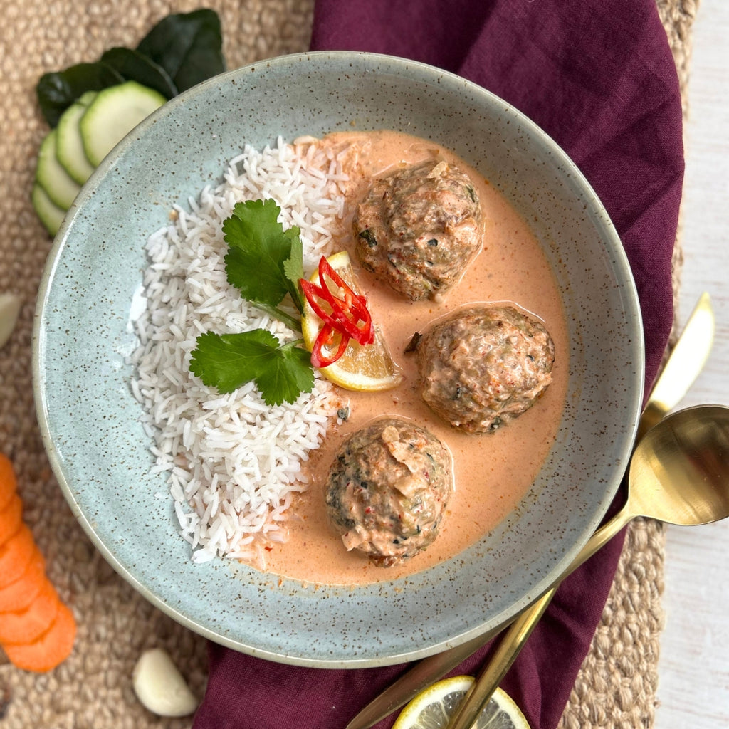 Thai Red Curry Chicken Meatballs