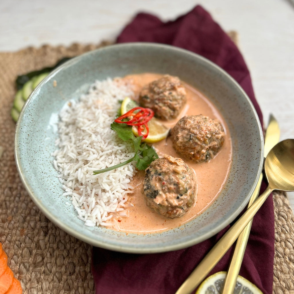 Thai Red Curry Chicken Meatballs