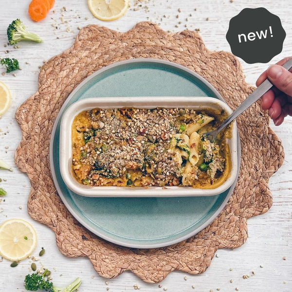 Vegan Mac n Cheese with Spinach and Mushroom