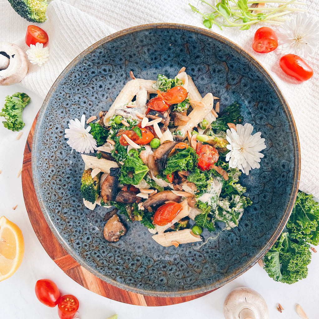 Garden Veg and Pistachio Pesto Pasta