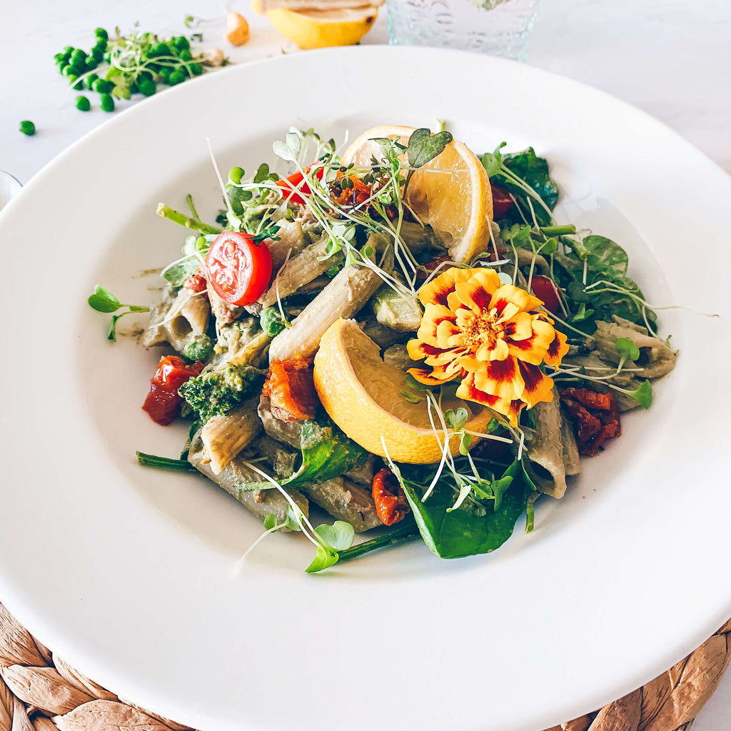 Creamy Lemony Basil Carbonara