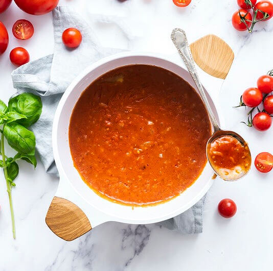 Smokey Tomato and Red lentil soup