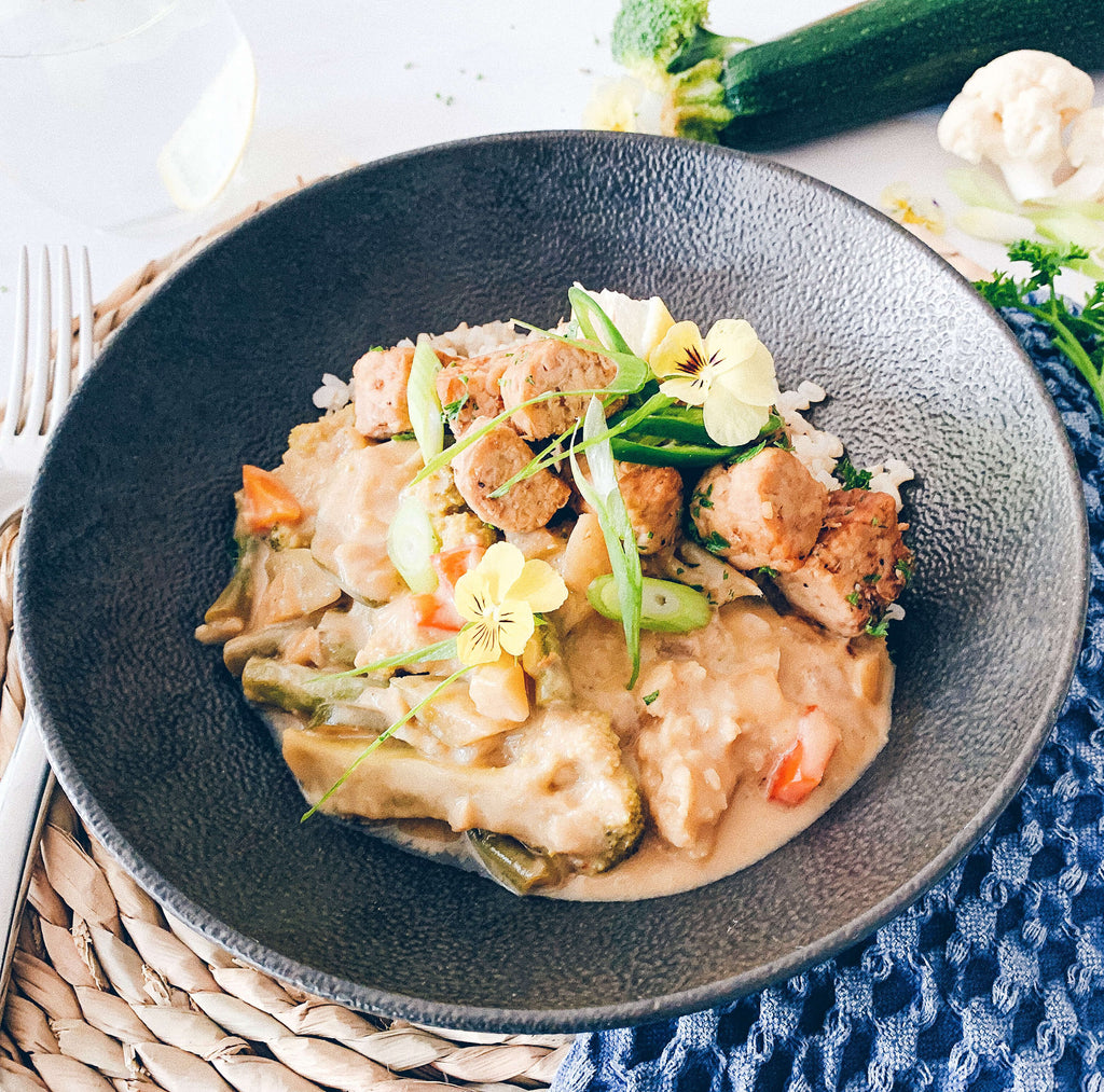 Thai Green Curry with Gingered Tempeh