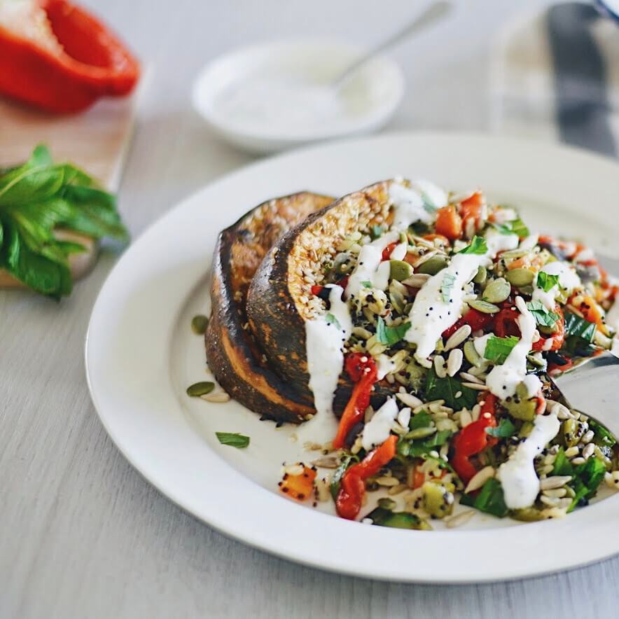 Maple Roast Pumpkin With Middle Eastern Rice